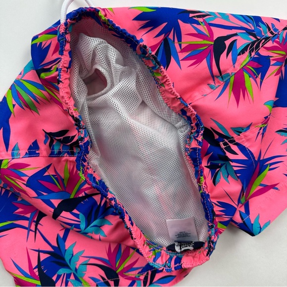 Lands’ End Pink Floral Swim Trunks Kids Size Large - Picture 8 of 11